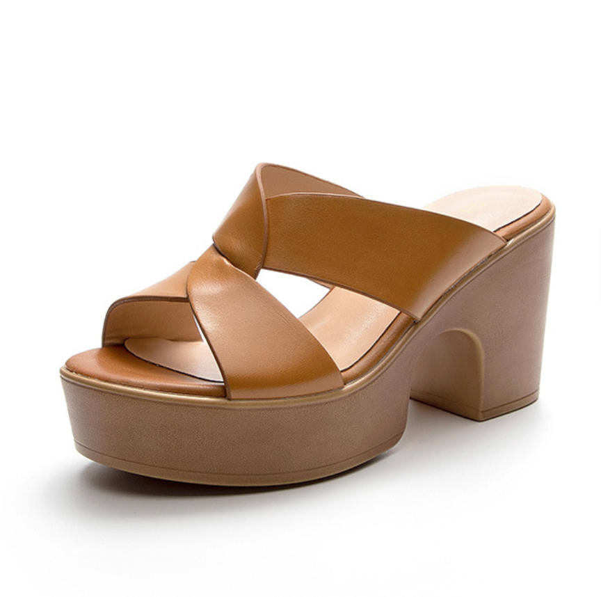 Chunky Heels Womens Sandals